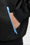 Windrunner Full Zip Jacket Kapüşonlu Erkek Ceket Rüzgarlık Siyah Mavi