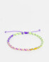 Фото #1 товара ASOS DESIGN cord anklet in multicolour and wrap detail