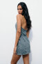 Фото #8 товара Джинсовое платье trf с горловиной халтер ZARA