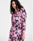 Фото #4 товара Women's Floral-Print Mini Dress, Created for Macy's