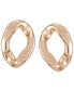 ფოტო #1 პროდუქტის Gold-Tone Logo-Detail Curb Chain Link Drop Earrings