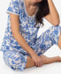 ფოტო #7 პროდუქტის Women's Cap Sleeve Capri PJ Set