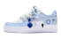 【定制球鞋】 Nike Air Force 1 Low 爱心狙击 厌世兔 爱心宽鞋带 低帮 板鞋 女款 蓝白 / Кроссовки Nike Air Force DD8959-100