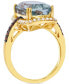 ფოტო #2 პროდუქტის Mint Julep Quartz (6 ct. t.w.) & Diamond Halo Ring (3/8 ct. t.w.) in 14k Gold