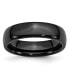 Black Ceramic Polished Wedding Band Ring