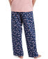 ფოტო #2 პროდუქტის Women's Sleepwell Printed Knit Capri Pajama Pant Made with Temperature Regulating Technology