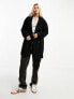 Фото #8 товара Pimkie oversized wool mix coat in black