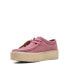 Фото #8 товара Clarks Wallabee Cup 26168664 Womens Pink Oxfords & Lace Ups Casual Shoes
