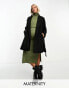 Фото #2 товара Mamalicious Maternity wrap front coat in black
