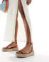 South Beach two part espadrille in sandals tan