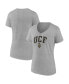 Фото #1 товара Women's Heather Gray UCF Knights Evergreen Campus V-Neck T-shirt