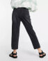 DTT Petite Emma super high waisted mom jeans in washed black