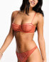 Calvin Klein CK Black unlined balcony bra in bright orange