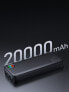 Фото #10 товара Внешний аккумулятор 20000mAh 22.5W с встроенными кабелями USB-C и iPhone Lightning, цвет черный (бренд joyroom)