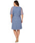 Фото #7 товара Plus Size Surplice-Neck Beaded Short Dress