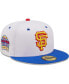 Фото #1 товара Men's White, Royal San Francisco Giants 8-Time World Series Champions Cherry Lolli 59FIFTY Fitted Hat