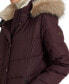 Фото #3 товара Women's Petite Faux-Fur-Trim Hooded Puffer Coat