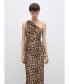 Фото #1 товара Women's Asymmetrical Animal Print Dress