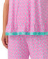 Plus Size 2-Pc. Geo-Print Cropped Pajamas Set