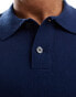 Levi's short sleeve knit polo in navy Синий, S - 88 CM - 94 CM - фото #2