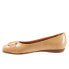 Trotters Sizzle T1251-180 Womens Beige Narrow Leather Ballet Flats Shoes 6