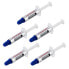 Фото #6 товара StarTech.com Thermal Paste - Pack of 5 Re-sealable Syringes (1.5g / each) - Metal Oxide Compound - CPU Heat Sink Thermal Grease Paste - Thermal paste - 3.07 W/m·K - Carbon - Metal oxide - Silicone - Blue - Silver - White - 0.12 °C/W - 1.7 g/cm³