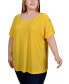 Фото #4 товара Plus Size Short Sleeve Tunic Top