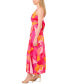 Фото #4 товара Women's Printed Twist-Front Open-Back Maxi Dress