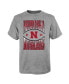 ფოტო #1 პროდუქტის Big Boys Heather Gray Nebraska Huskers Top Class T-shirt