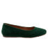 Фото #1 товара Softwalk Shiraz S2160-335 Womens Green Suede Slip On Ballet Flats Shoes 5