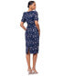 ფოტო #2 პროდუქტის Women's V-Neck Short-Sleeve Lace Midi Dress