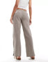 Фото #4 товара JDY wide leg cheesecloth trouser in taupe