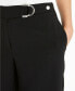 Alfani Buckle Women's Waist Cropped Pants Black 12