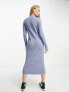 Фото #2 товара Object knitted midi dress in blue