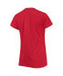 ფოტო #4 პროდუქტის Women's Red Washington Capitals Script Sweep Ultra Rival V-Neck T-shirt