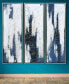 Фото #5 товара Blue Shadows Textured Metallic Hand Painted Wall Art Set by Martin Edwards, 60" x 20" x 1.5"
