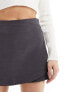 Stradivarius tailored wave skort in grey