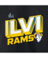 Men's Black Los Angeles Rams Super Bowl LVI Bound Tilted Roster Long Sleeve T-shirt Large - фото #5