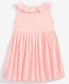 Фото #2 товара Baby Girl Cotton-Blend Ruffled Knit Dress, Created for Macy's