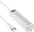 Listwa zasilająca InLine InLine® Power strip SWITZERLAND, 6-way, with switch, 1.5m, white