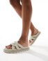 Walk London Budapest Padded Sandals In Off White Leather Белый, 39 - фото #3