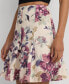 ფოტო #3 პროდუქტის Women's Floral Linen Miniskirt