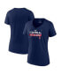 ფოტო #1 პროდუქტის Women's Navy Cleveland Guardians 2022 AL Central Division Champions Plus Size V-Neck T-shirt