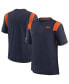 Фото #2 товара Men's Navy Denver Broncos Sideline Tonal Logo Performance Player T-shirt