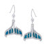 DIVE SILVER Whale Tail Long Hook Earring