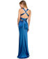 Фото #2 товара Juniors' Glitter Lace-Up-Back Gown