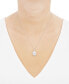 ფოტო #2 პროდუქტის Lab Grown Diamond Emerald-Cut & Round Halo 18" Pendant Necklace (1-1/4 ct. t.w.) in 14k White Gold