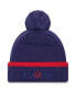 ფოტო #1 პროდუქტის Men's Navy Chicago Fire Wordmark Kick Off Cuffed Knit Hat with Pom