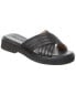 Madewell Pieced Crisscross Leather Slide Women's Black 9H