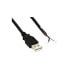 Фото #2 товара InLine USB 2.0 Cable Type A male / open end - black - 2m